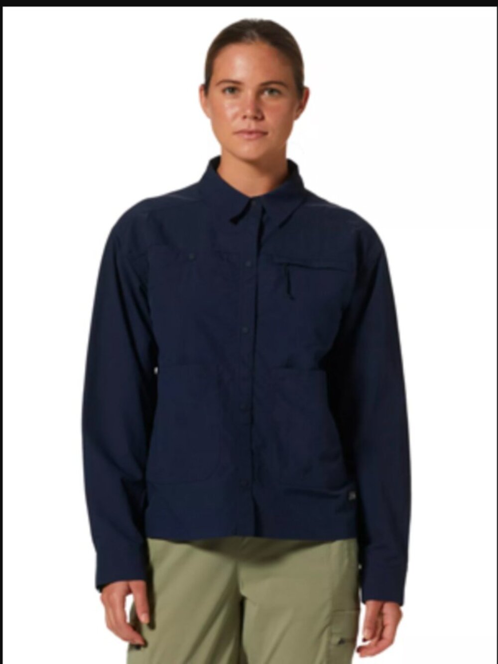 Mountain Hardwear Womens Stryder Shirt in Navy Large